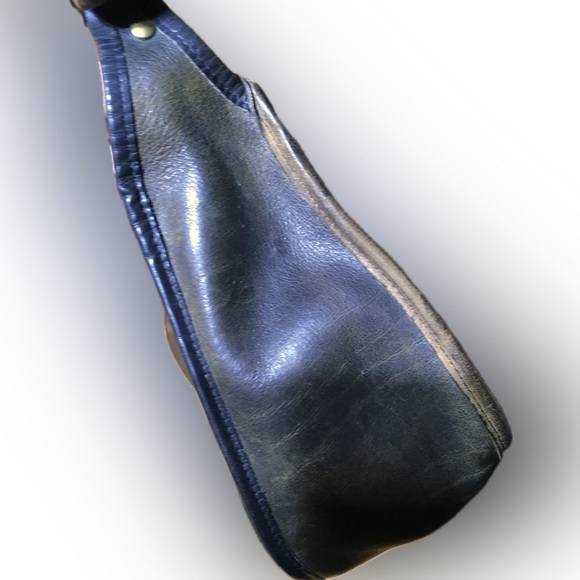 COACH Vintage LEATHERWARE SHOULDER Handbag NYC USA Brown 2 Tone Brown Distressed - Picture 9 of 16